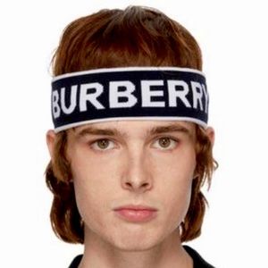 Beige Burberry sweatband